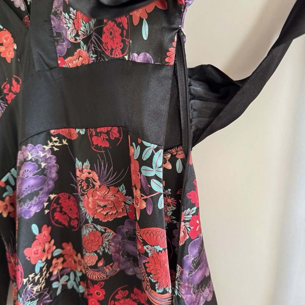 Bisou Bisou Vintage 90s Y2k Babydoll Foral Asian Inspired Top 12 Rachel Monica - Picture 5 of 10